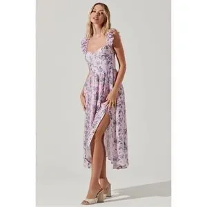 Astr | Dresses | New Astr Wedelia Midi Dress Purple Floral Size Small |  Poshmark
